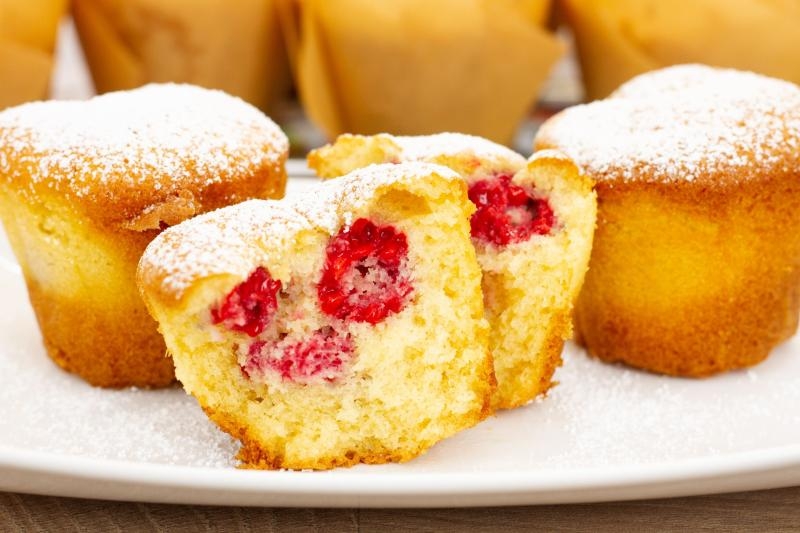 Muffiny z malinami