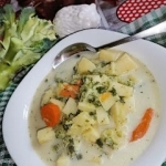 Zupa z tartym brokułem.