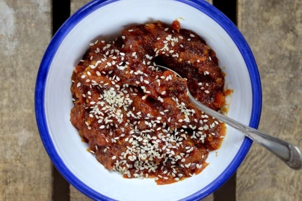 Dżem pomidorowy z sezamem i Zaalouk z bakłażana - marokańskiej kuchni ciąg dalszy