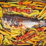 Pieczony dziki łosoś z...