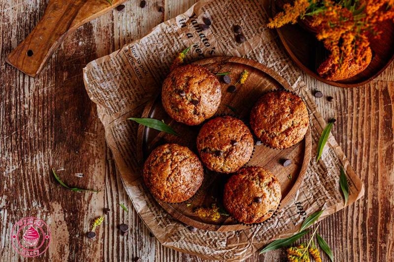 Bananowe muffiny z czekoladą