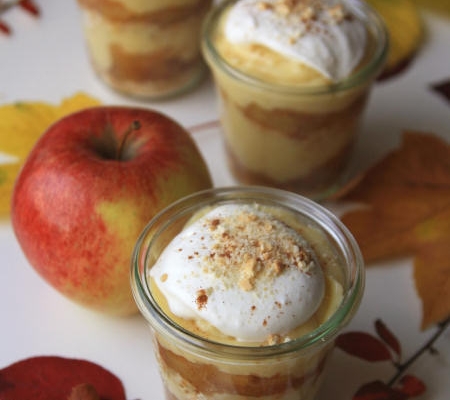 Mini desery z jabłkami i crème pâtissière