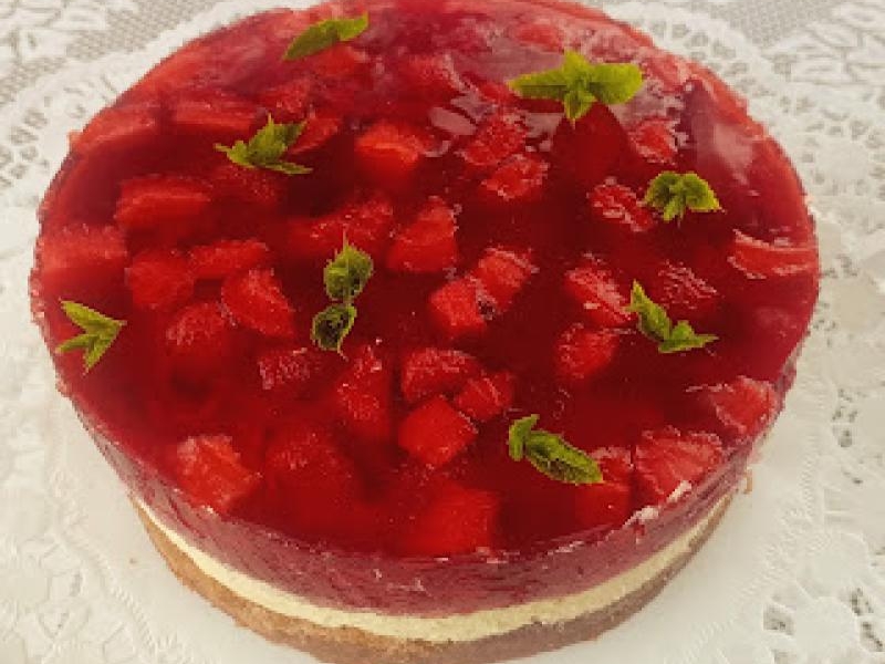 Ciasto truskawkowe z galaretką