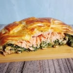 Łosoś ze szpinakiem w...