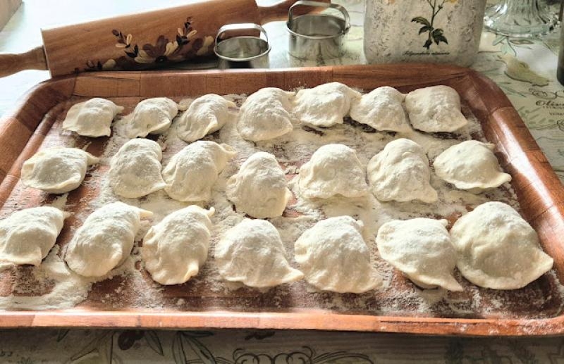 Pierogi z mięsem z rosołu do zamrożenia