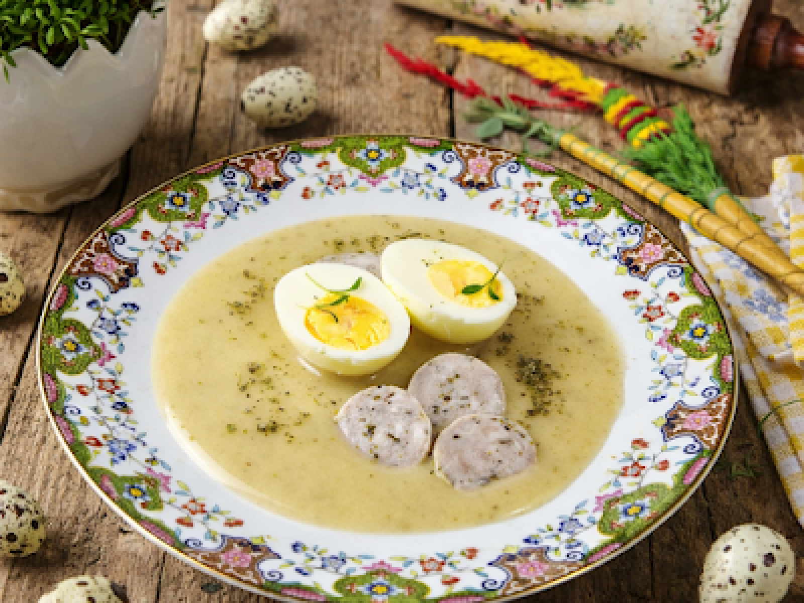 Barszcz biały według kuchni staropolskiej