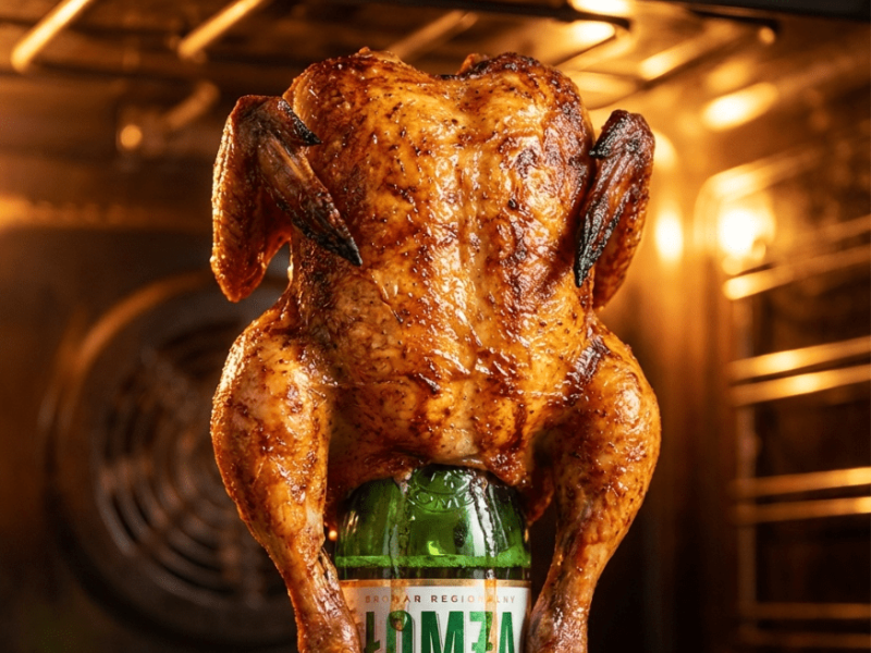 Przepis na kurczaka pieczonego na piwie