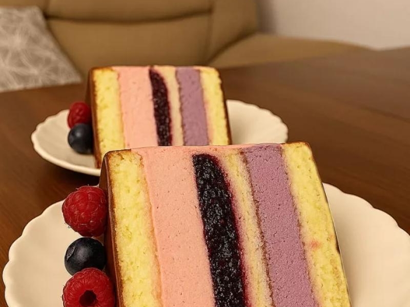 Tort na urodziny z malinami i jagodami – prosty, domowy przepis