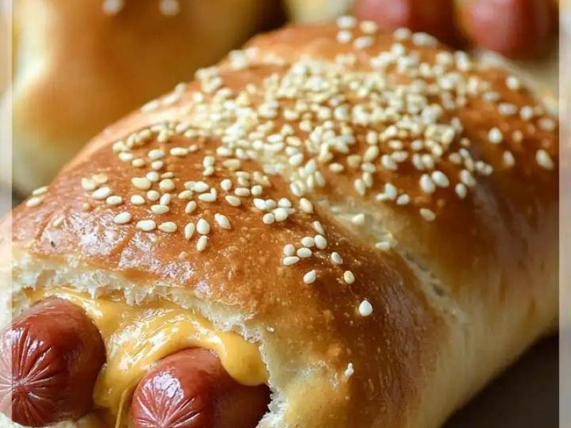 Pieczone Hot Dogi w Cieście Chlebowym to pyszna przekąska