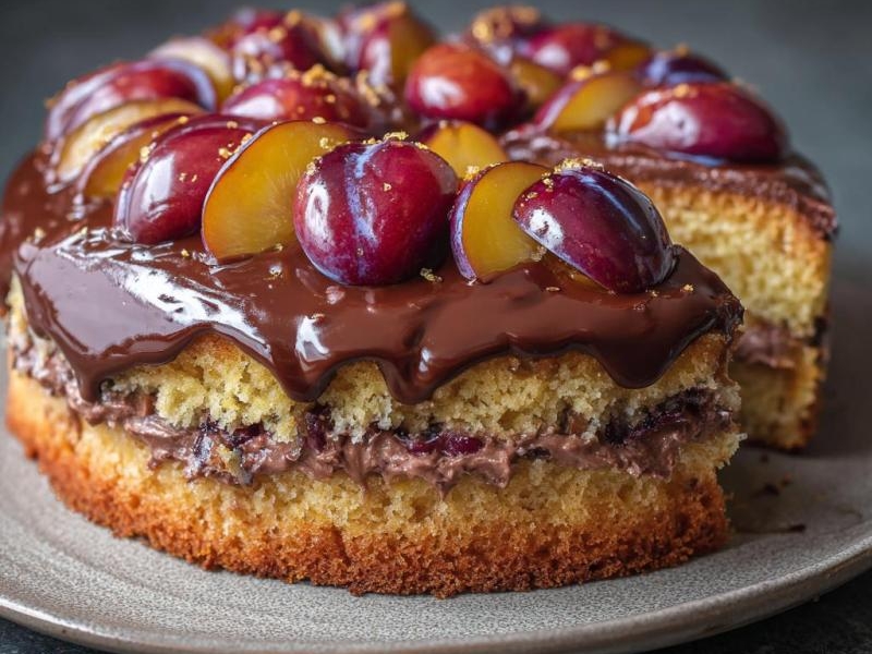 Ciasto Śliwkowe z Kremem Czekoladowym – odkryj jego smak!