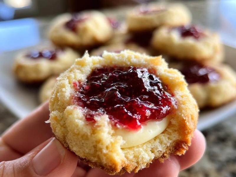 Raspberry Cheesecake Thumbprint Cookies That Delight Every Bite