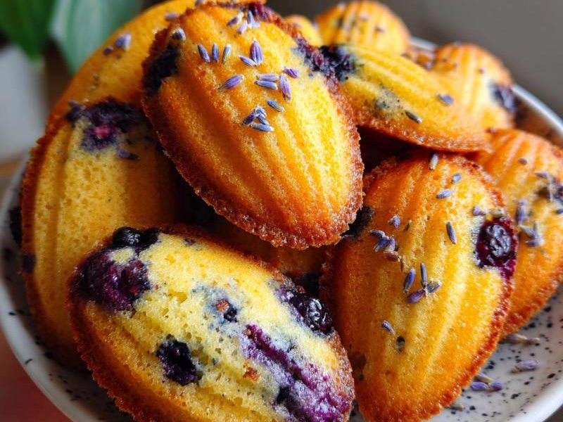 Blueberry Lavender Vegan Madeleines: 7 Blissful Bites
