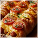 Zapiekane hot-dogi w...