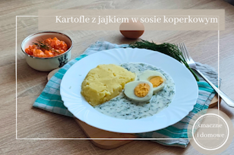 Kartofle z jajkiem w sosie koperkowym i marchewką na gęsto – szybki obiad na codzień