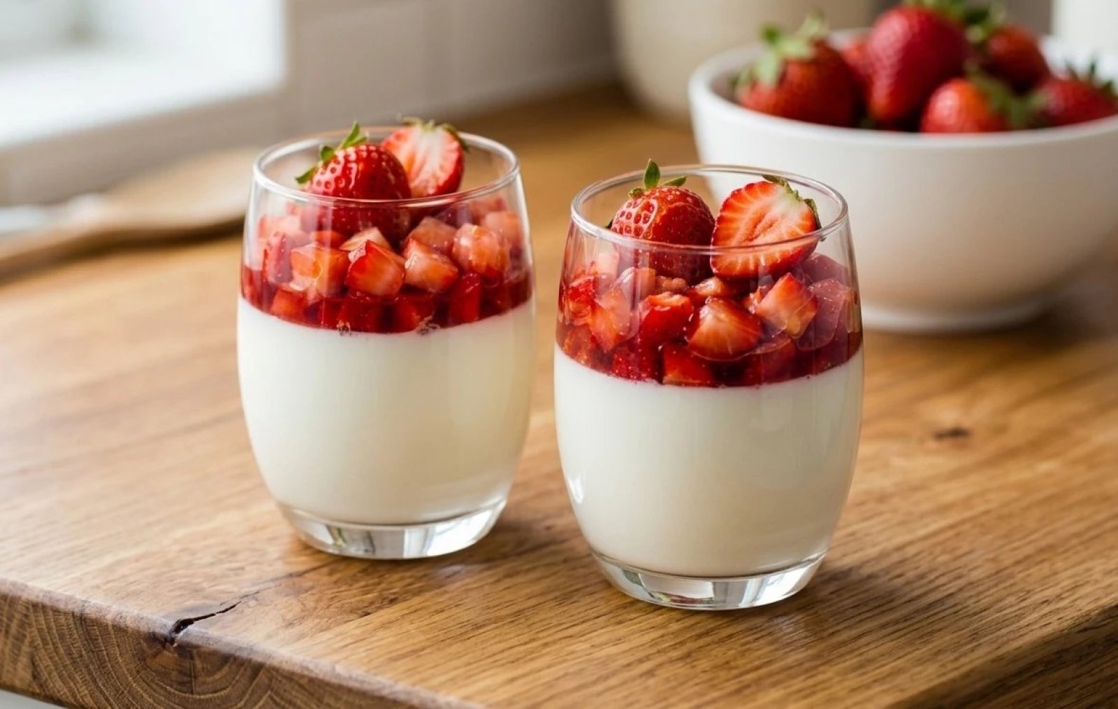 Deser z truskawek i jogurtu greckiego – szybki deser z 3 składników