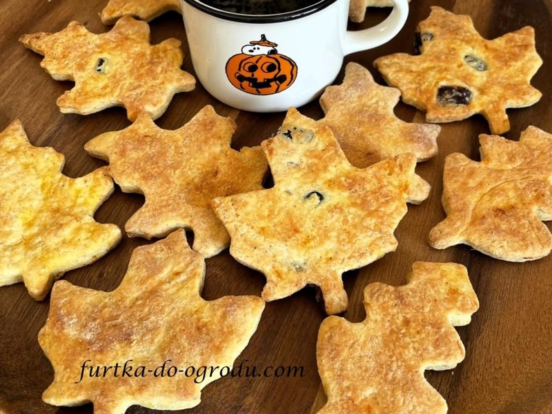 Jesienne listki z dynią - ciasteczka