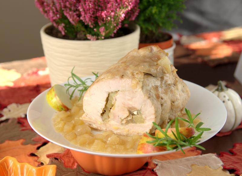 SCHAB Z  JABŁKAMI -prosty i pyszny obiad