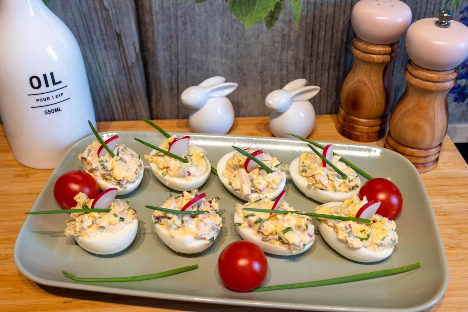 Jajka faszerowane z szynką