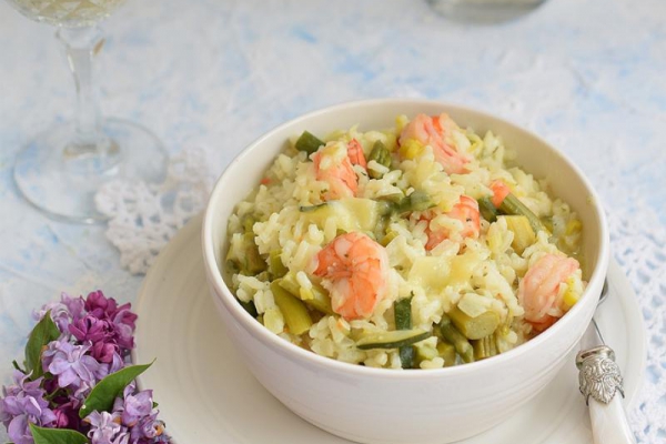 Risotto z krewetkami