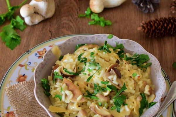 Risotto z borowikami, parmezanem i masełkiem truflowym