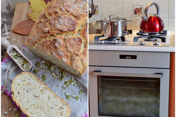 Chleb z garnka z ziarnami i recenzja piekarnika Electrolux z termosondą SenseCook LOE7C31S