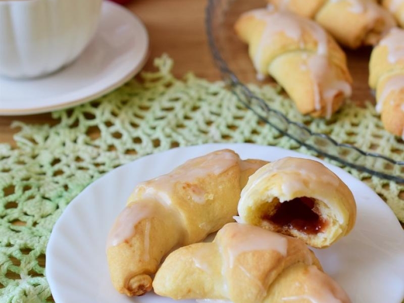 Krucho drożdżowe rogaliki- najprostsze!